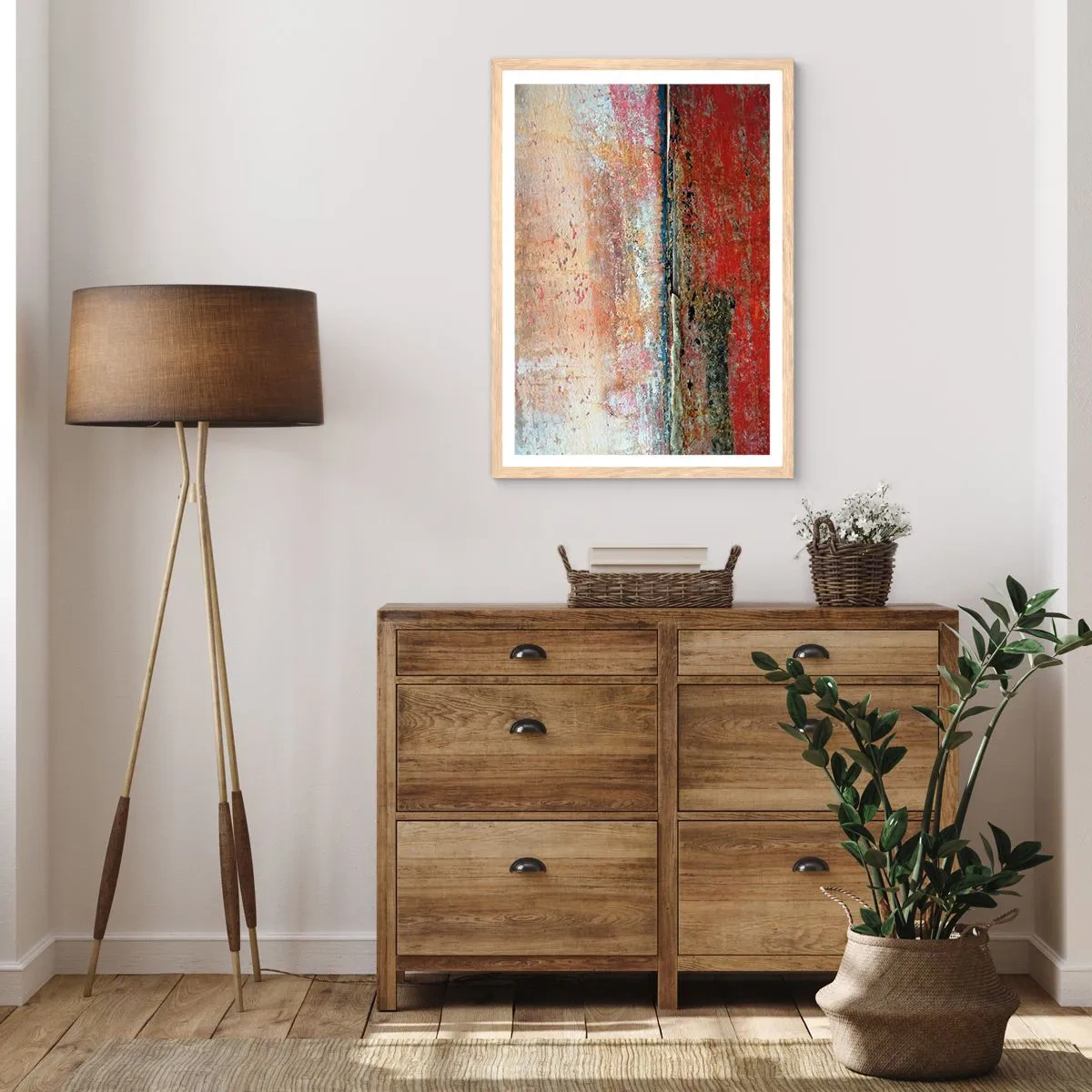 Poster in einem Rahmen aus heller Eiche - Vielleicht liegt es am Meer - 50x70 cm