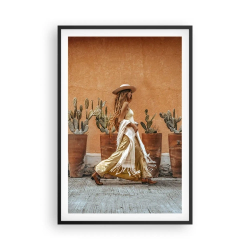 Poster in einem schwarzem Rahmen - Hippie-Stil - 61x91 cm