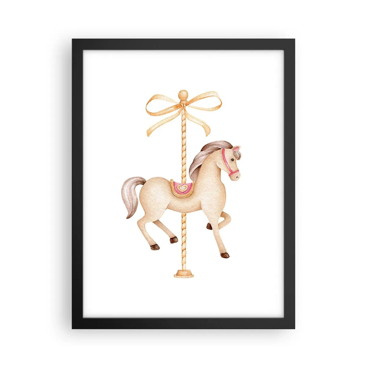 Poster in einem schwarzem Rahmen - Anmutiger Trab - 30x40 cm