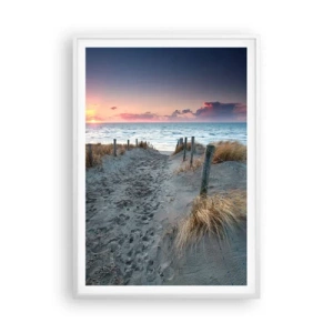 Poster in einem weißen Rahmen - Du hast einen Regenbogen aus strahlendem Licht verschüttet ... - 70x100 cm