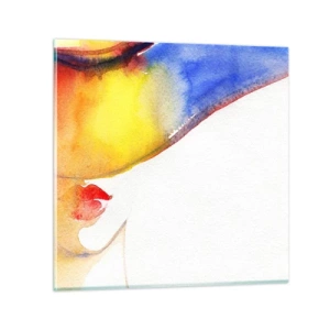 Glasbild - Bild auf glas - Bildnis einer Dame - 60x60 cm