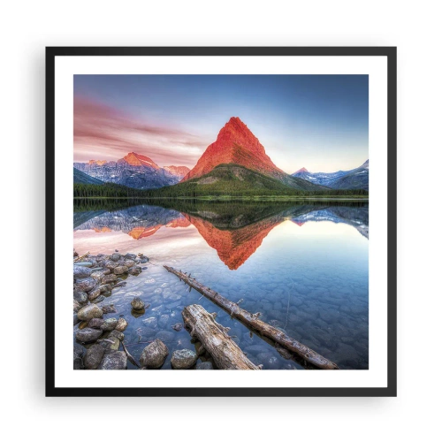 Poster in einem schwarzem Rahmen - Hitze und Kälte - 60x60 cm