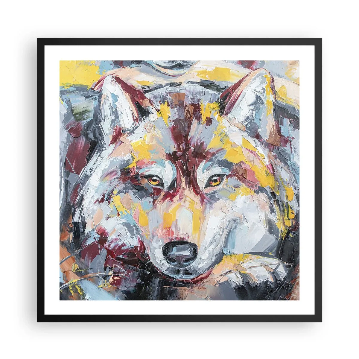 Poster in einem schwarzem Rahmen - Seelenfrieden unter den Lieben - 60x60 cm