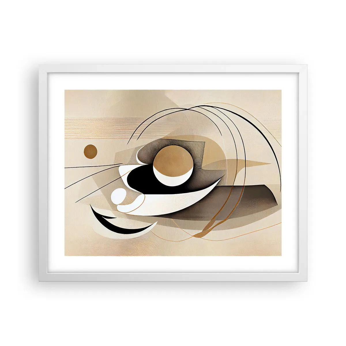 Poster in einem weißen Rahmen - Komposition: die Essenz des Wortes - 50x40 cm