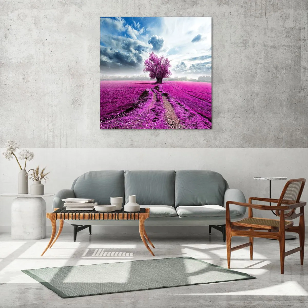 Glasbild - Bild auf glas - Heide - Wildnis - 70x70 cm