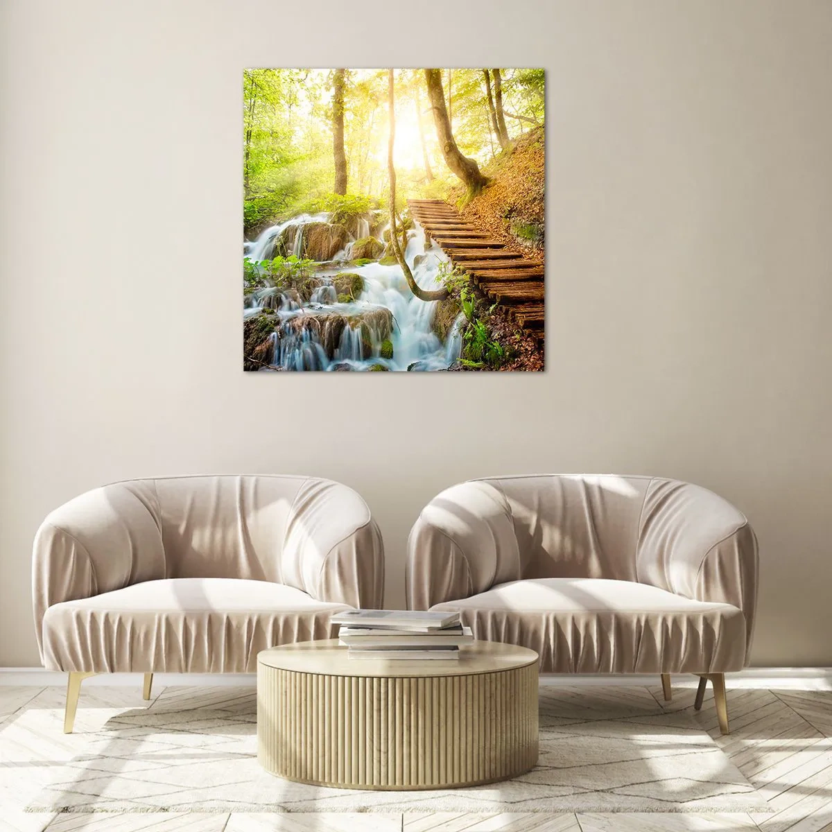 Glasbild - Bild auf glas - Eine ersehnte Kühle - 60x60 cm