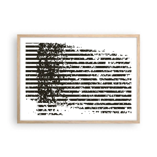Poster in einem Rahmen aus heller Eiche - Rhythmus und Rauschen - 70x50 cm