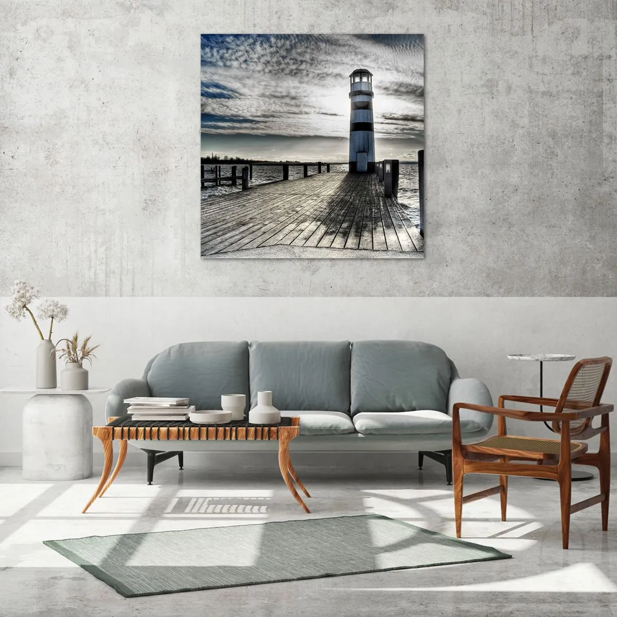 Glasbild - Bild auf glas - Matrosen, ich warte auf euch - 30x30 cm