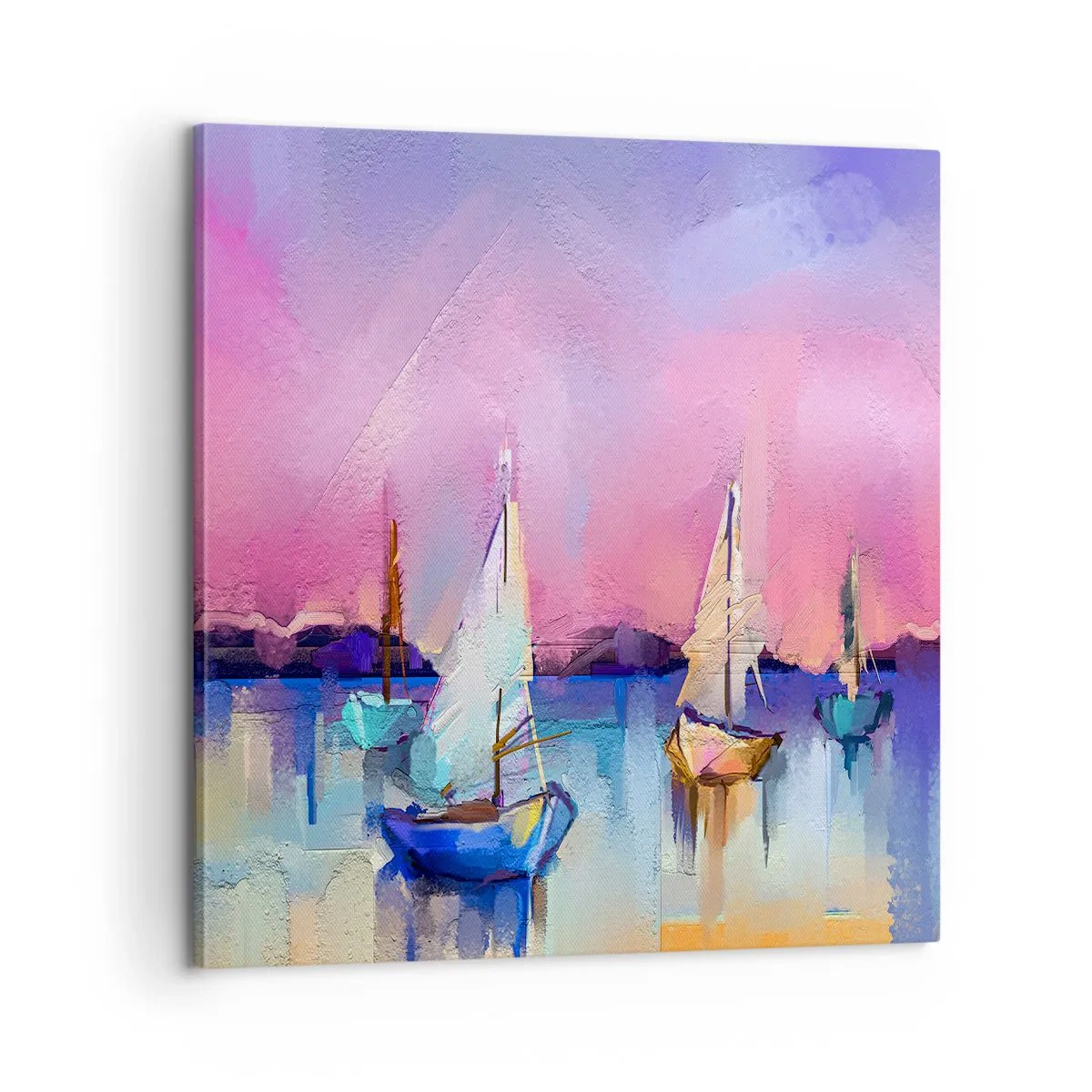 Bild auf Leinwand - Leinwandbild - Richtung: breites Wasser - 60x60 cm