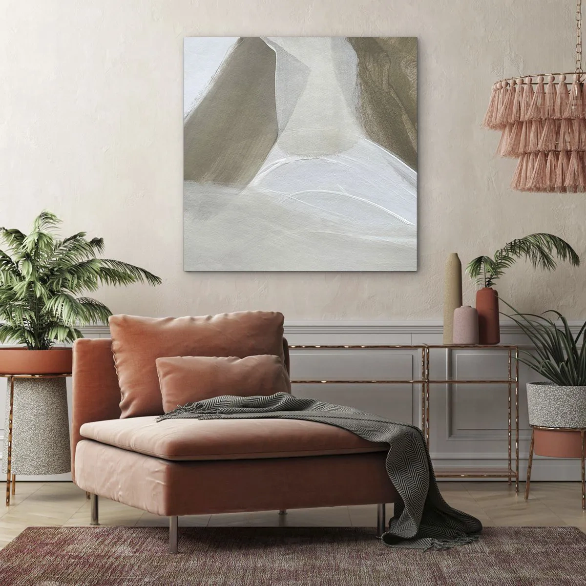 Bild auf Leinwand - Leinwandbild - Welle aus Weiß - 30x30 cm