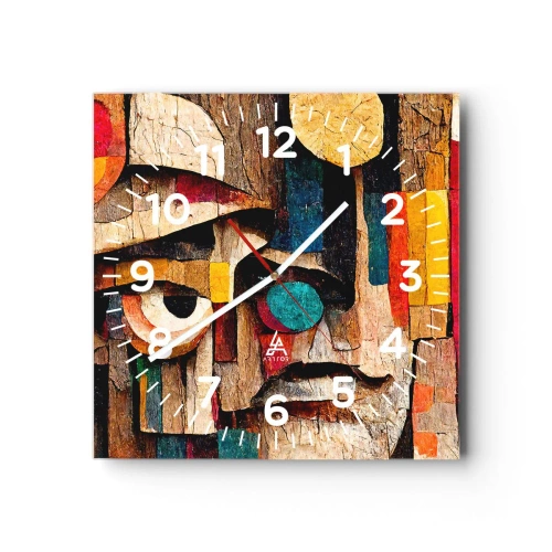 Wanduhr - Glasuhr - Ich sehe dich… - 40x40 cm