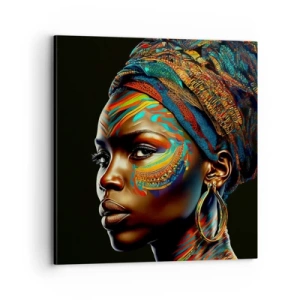Bild auf Leinwand - Leinwandbild - Afrikanische Königin - 70x70 cm