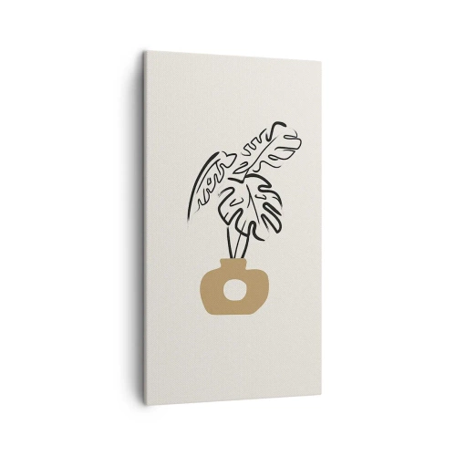 Bild auf Leinwand - Leinwandbild - Monstera – Heimdekoration - 45x80 cm