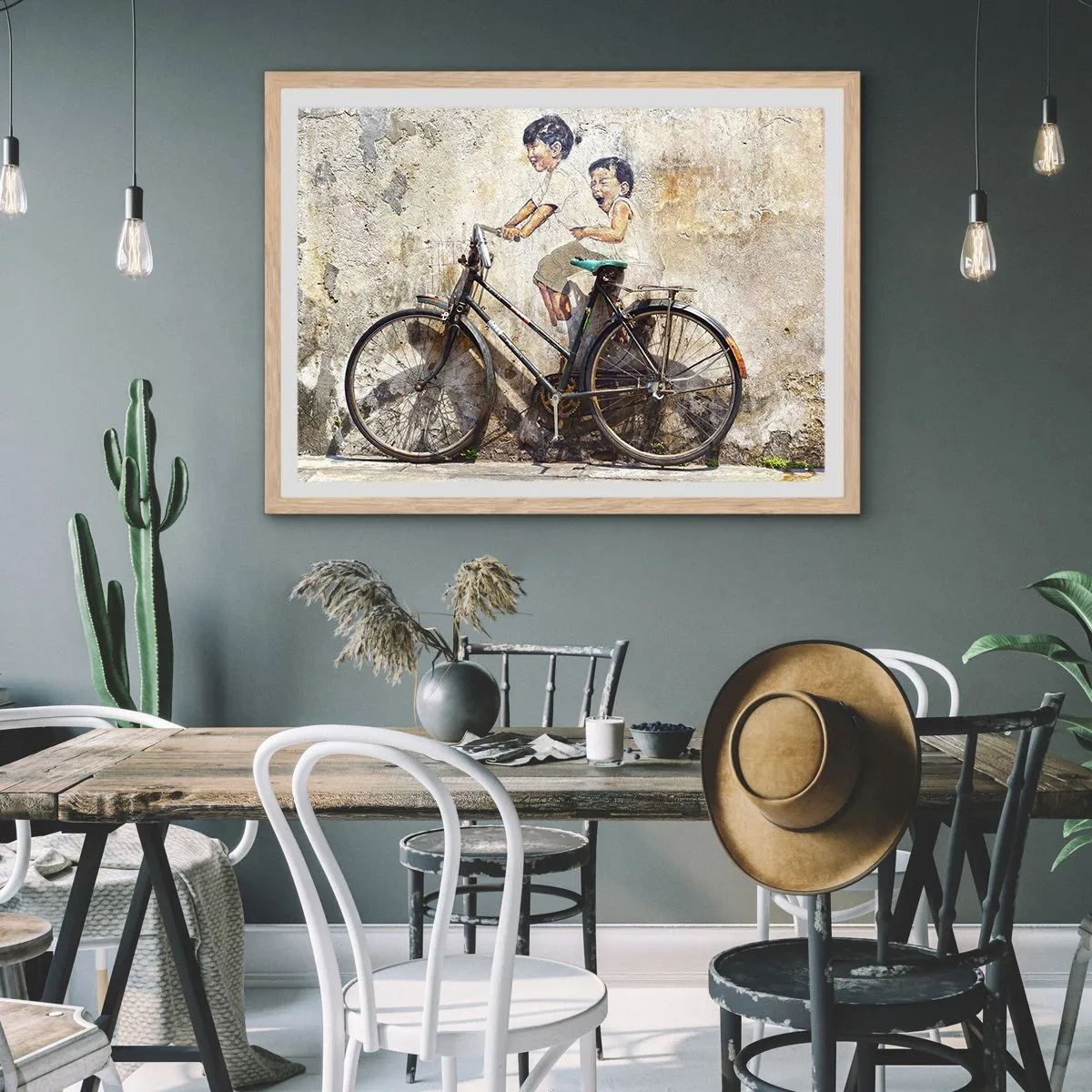 Poster in einem Rahmen aus heller Eiche - Richtig oder falsch? - 50x40 cm