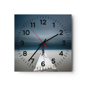 Wanduhr - Glasuhr - Um der Weite zu begegnen - 30x30 cm