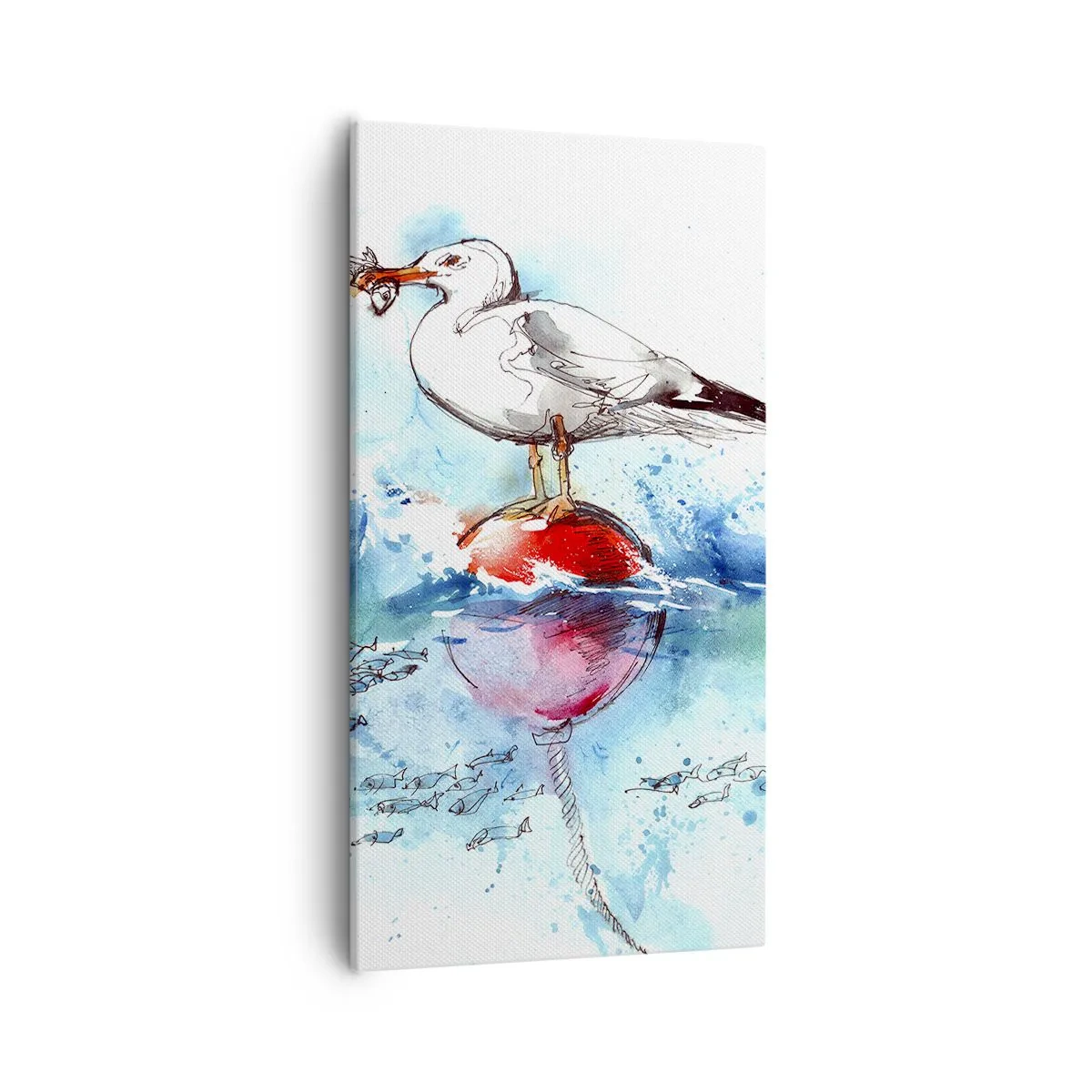 Bild auf Leinwand - Leinwandbild - Erfolgreicher Fang - 55x100 cm