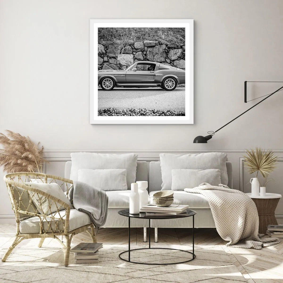 Poster in einem weißen Rahmen - Die Legende der 1960er - 30x30 cm