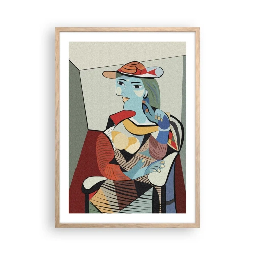 Poster in einem Rahmen aus heller Eiche - Gesehen mit den Augen von Picasso - 50x70 cm