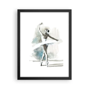 Poster in einem schwarzem Rahmen - In einen Schwan verzaubert - 30x40 cm