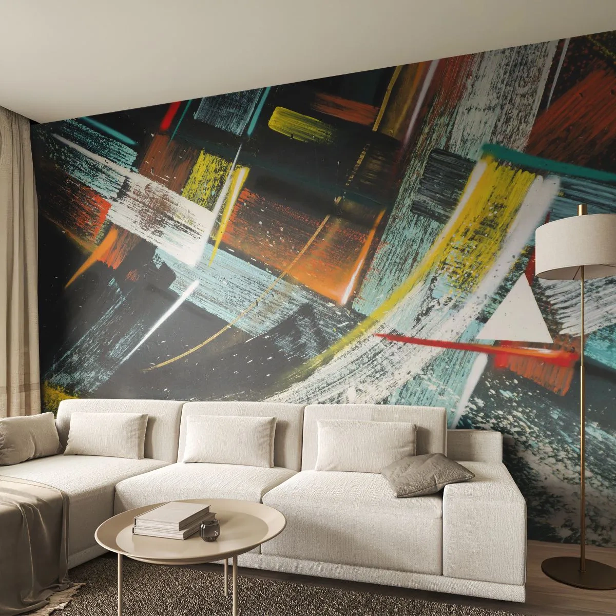 Selbstklebende Fototapete Deluxe Sticker - Energie der Bewegung - Abstraktion, Stück, Moderne Kunst - 200x140 cm