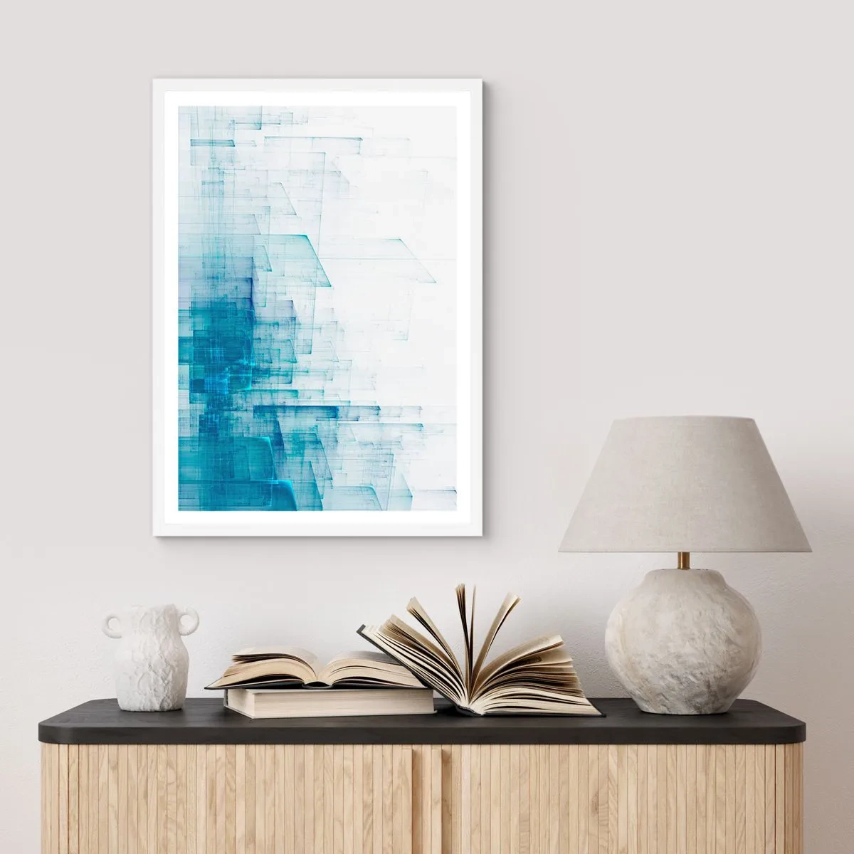 Poster in einem weißen Rahmen - Wie der Raum wgeschaffen urde - 30x40 cm