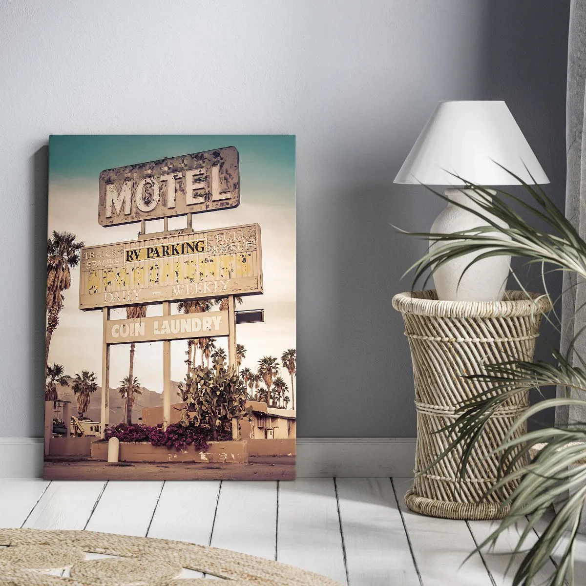 Bild auf Leinwand - Leinwandbild - Hier ist die Zeit stehen geblieben - 45x80 cm