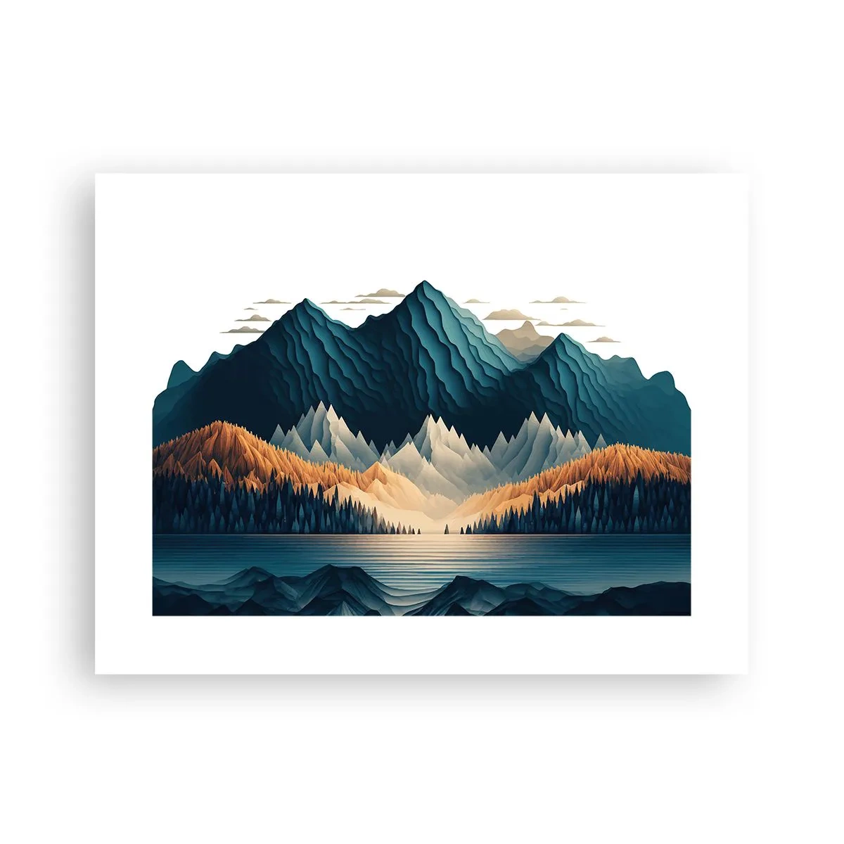 Poster - Perfekte Berglandschaft - 40x30 cm