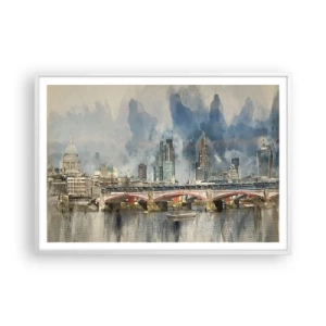 Poster in einem weißen Rahmen - London in seiner ganzen Pracht - 100x70 cm