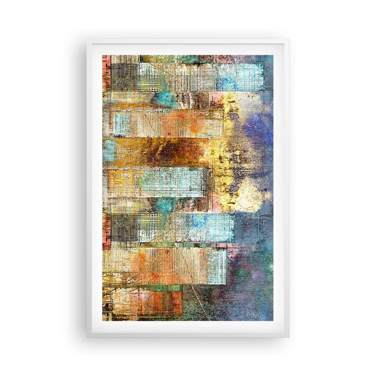 Poster in einem weißen Rahmen - Sonnige Metropole - 61x91 cm