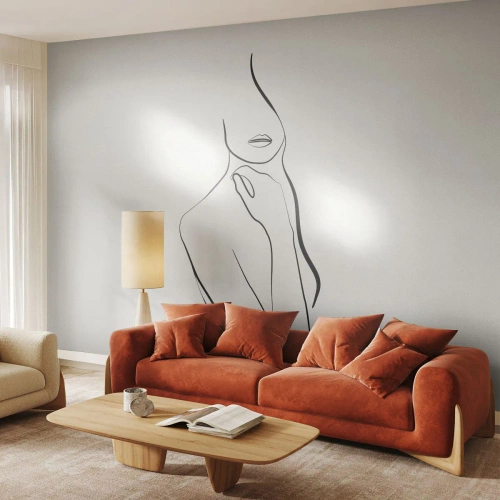 Selbstklebende Fototapete Deluxe Sticker - Eine Welle der Melancholie - Abstraktion, Frauenkörper, Grafik - 250x175 cm