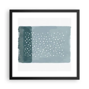 Poster in einem schwarzem Rahmen - Auf Blau gewachsen - 40x40 cm