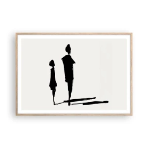 Poster in einem Rahmen aus heller Eiche - Mit Sicherheit zusammen? - 100x70 cm