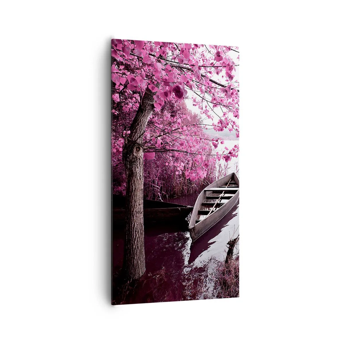 Bild auf Leinwand - Leinwandbild - In rosa Stille - 65x120 cm