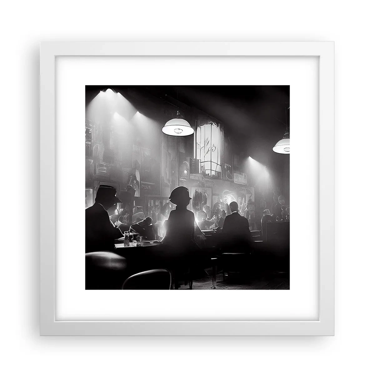 Poster in einem weißen Rahmen - In Jazz-Atmosphäre - 30x30 cm