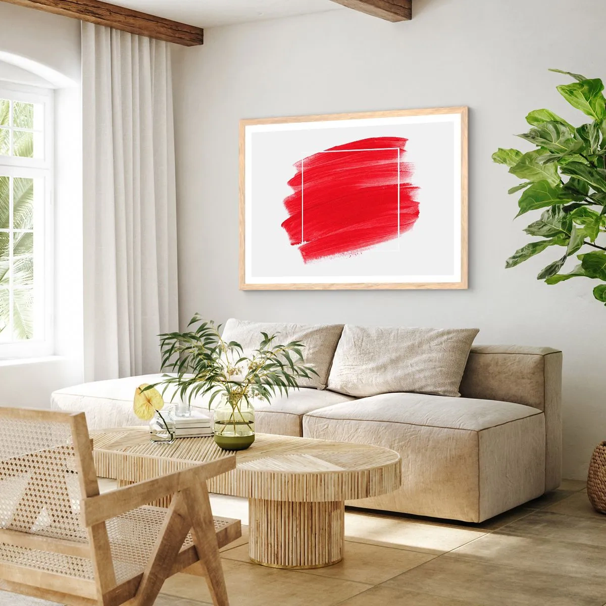 Poster in einem Rahmen aus heller Eiche - Aus dem Rahmen - 50x40 cm