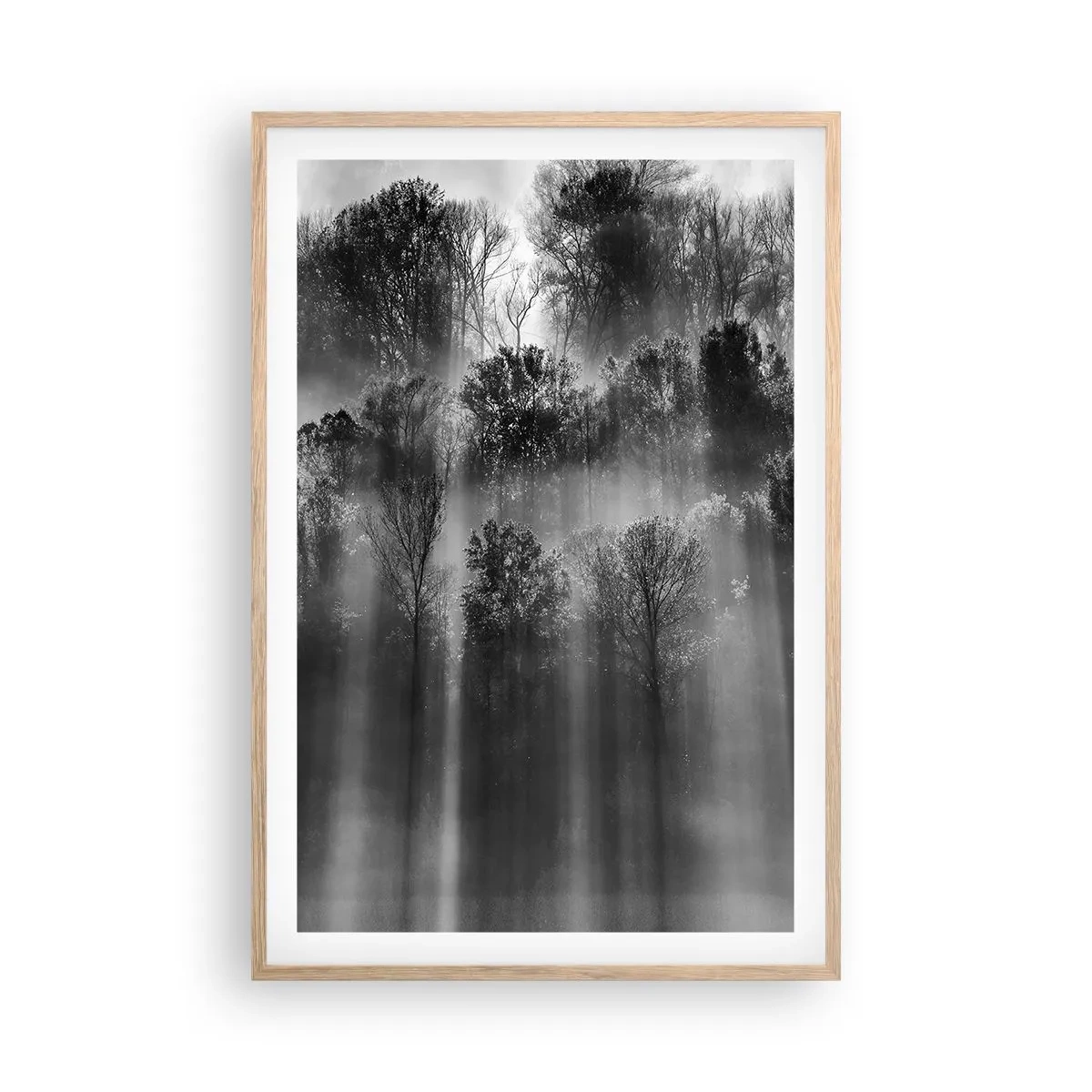Poster in einem Rahmen aus heller Eiche - In Lichtstrahlen - 61x91 cm