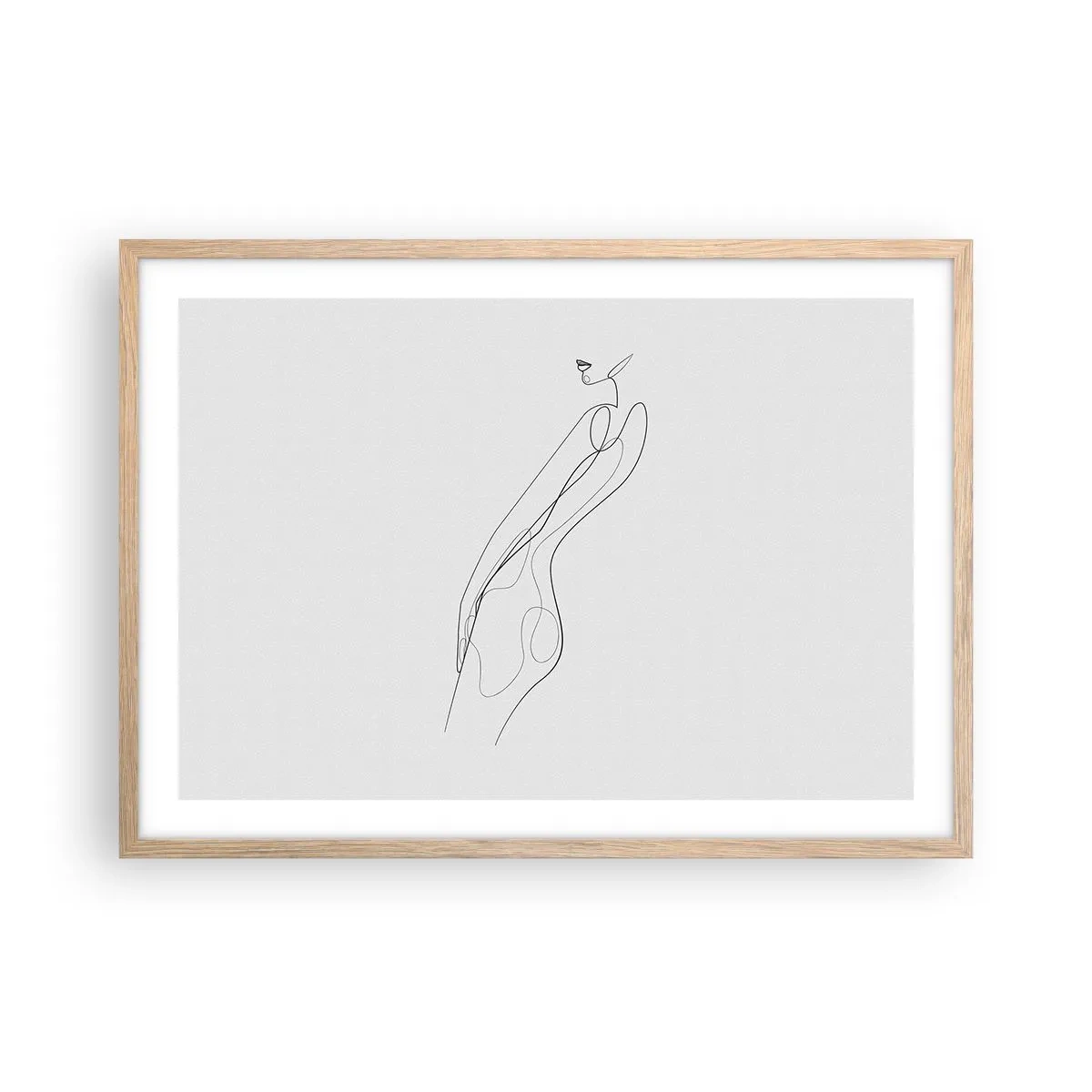 Poster in einem Rahmen aus heller Eiche - Bloß ein Versprechen - 70x50 cm