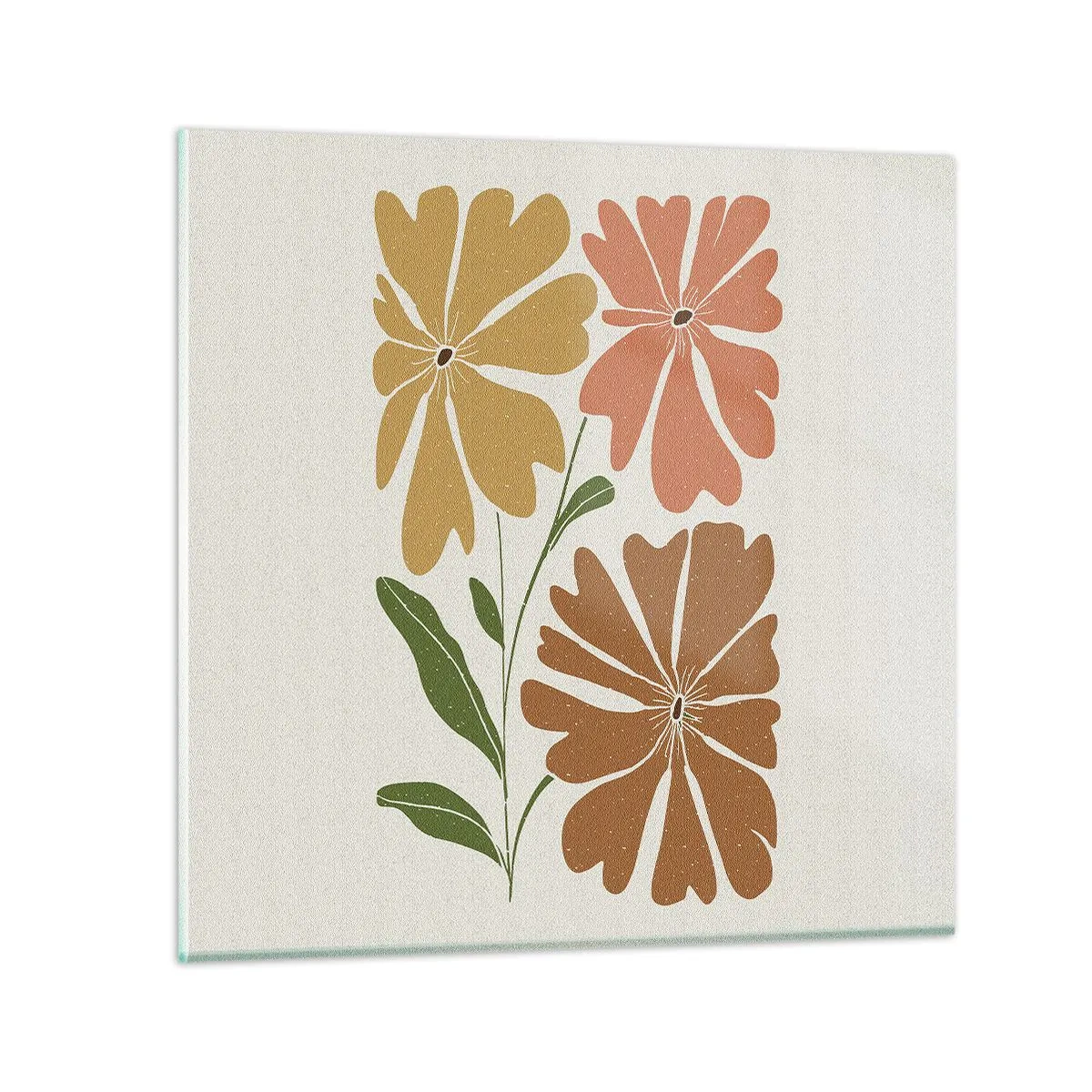 Glasbild - Bild auf glas - Natur und Geometrie - 70x70 cm