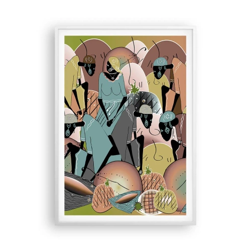 Poster in einem weißen Rahmen - Ein toller Urlaub steht bevor - 70x100 cm