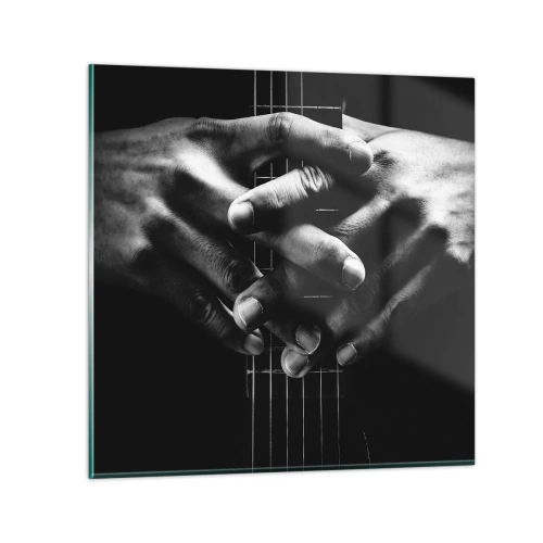 Glasbild - Bild auf glas - Gebet des Künstlers - 70x70 cm