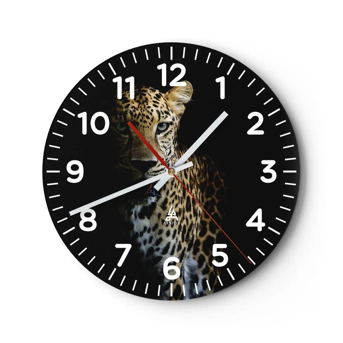 Wanduhr - Glasuhr - Dunkle Schönheit - 30x30 cm