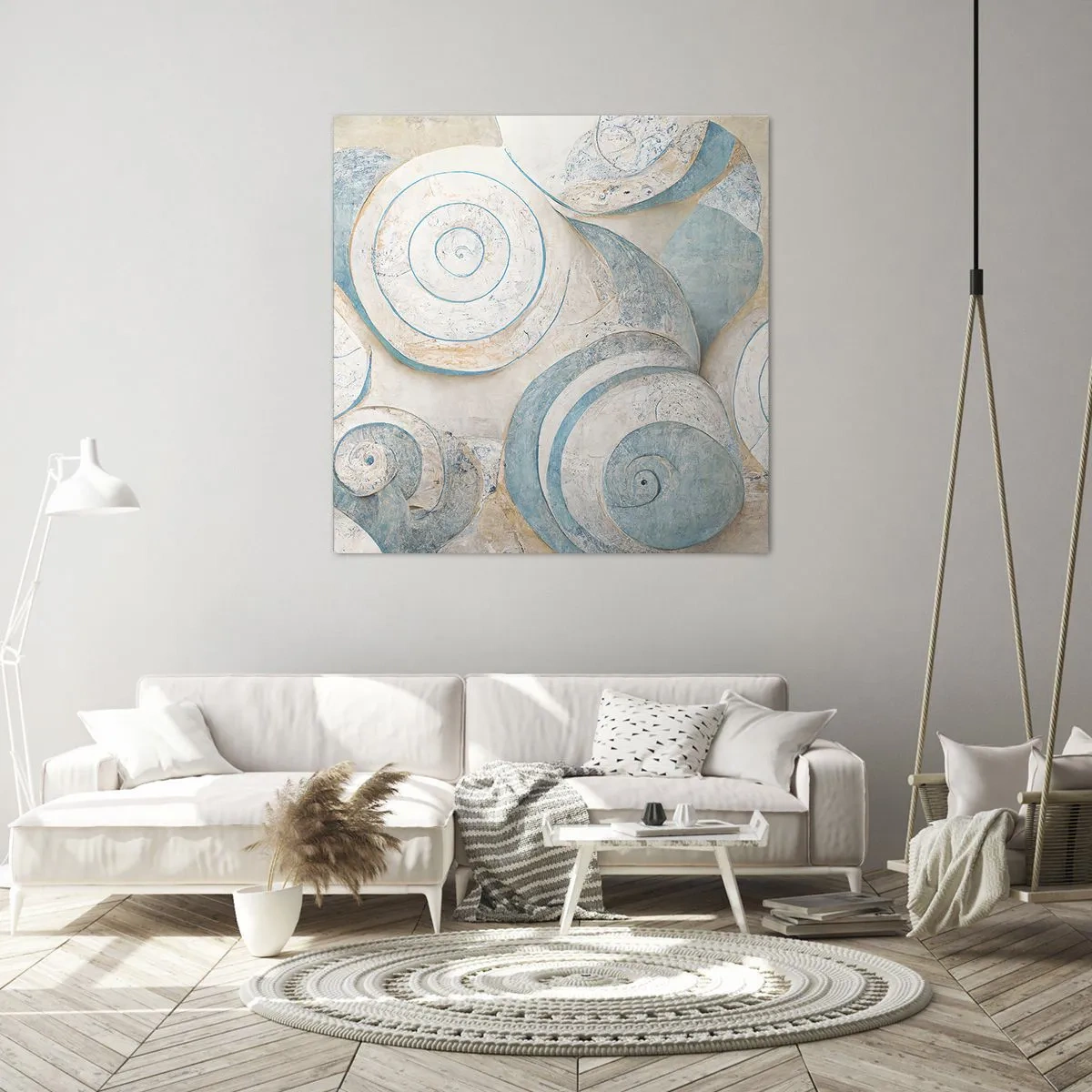 Bild auf Leinwand - Leinwandbild - Was verbirgt sich in der Muschel? - 40x40 cm