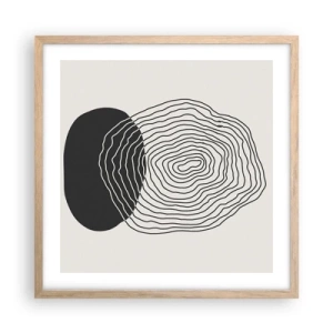 Poster in einem Rahmen aus heller Eiche - Dauer und Schwingung - 50x50 cm