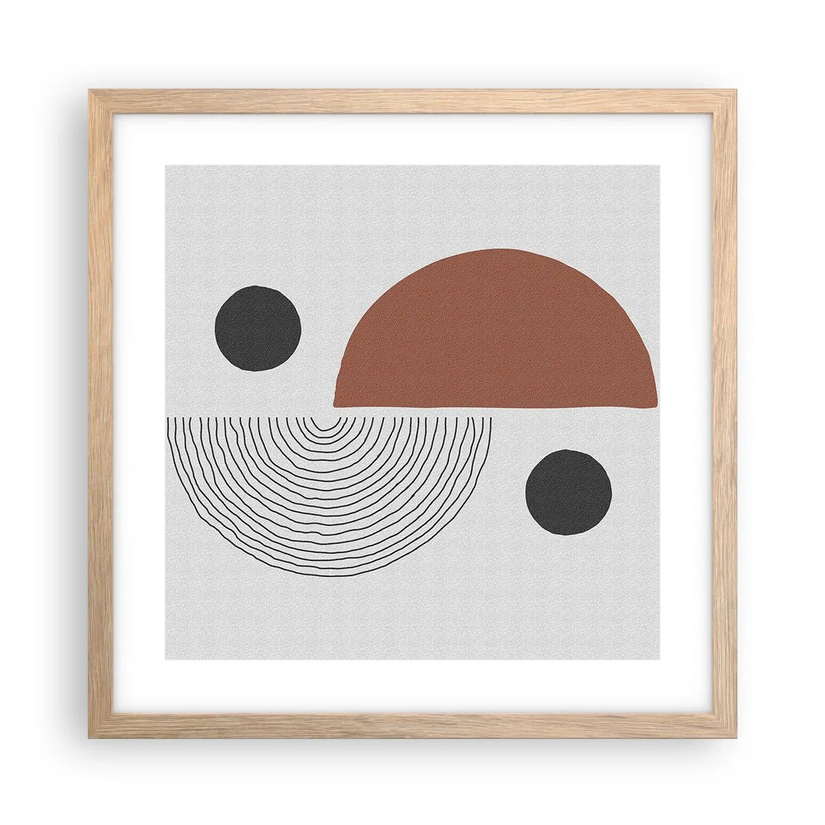 Poster in einem Rahmen aus heller Eiche - Perfektion des Rades - 40x40 cm