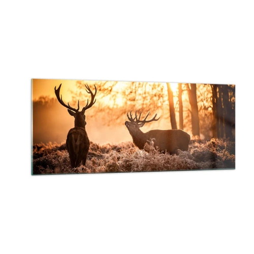 Glasbild - Bild auf glas - Der Traum eines Jägers - 100x40 cm