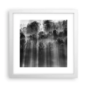 Poster in einem weißen Rahmen - In Lichtstrahlen - 30x30 cm