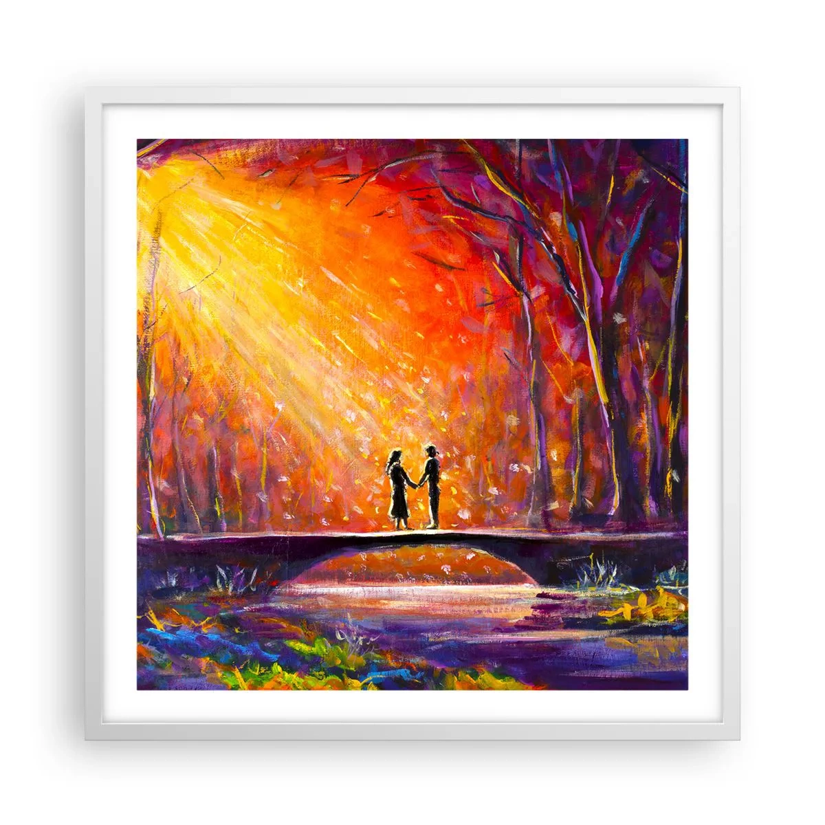 Poster in einem weißen Rahmen - Der Himmel liebt sie auch - 60x60 cm