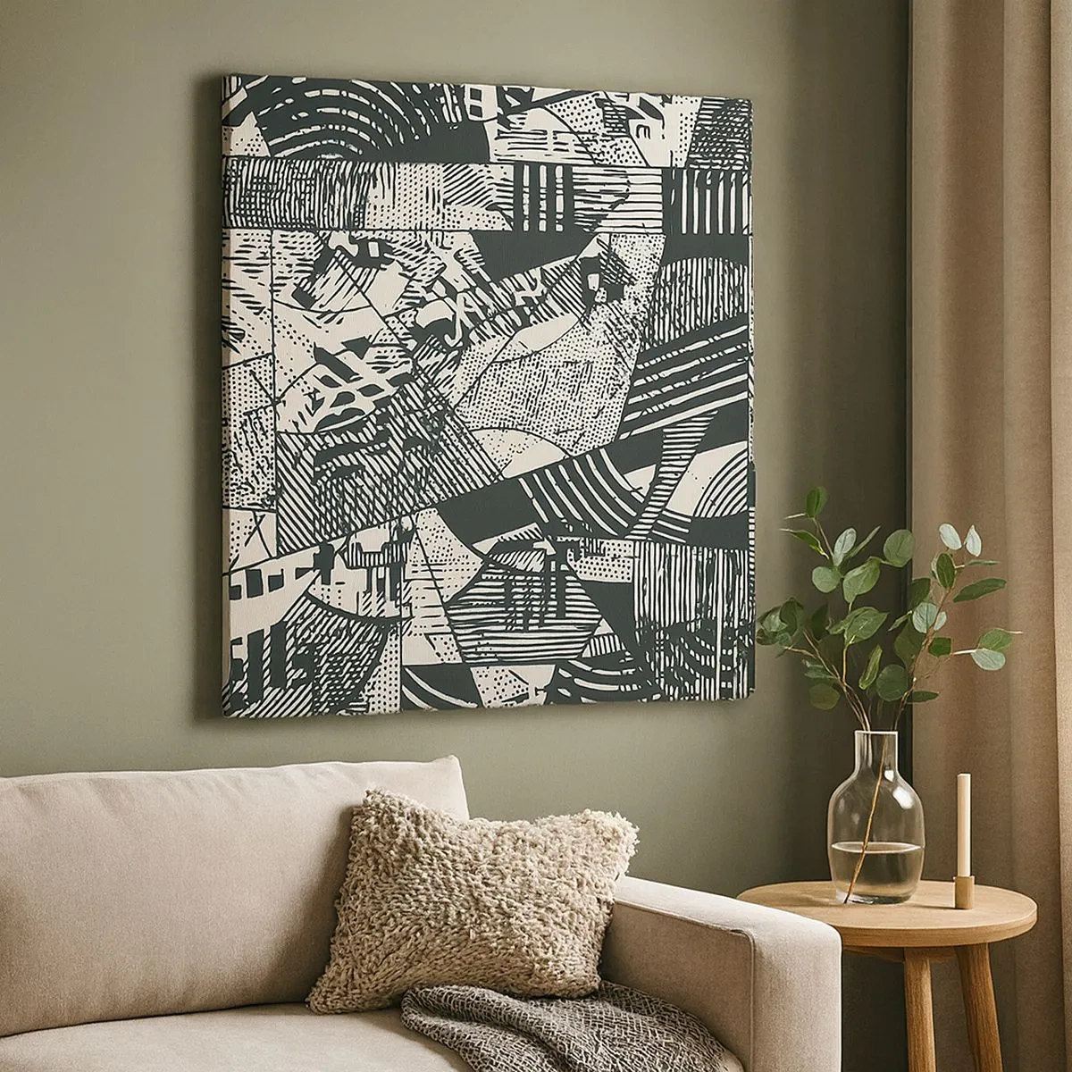 Bild auf Leinwand - Leinwandbild - Die Dynamik der Gegenwart - 30x30 cm