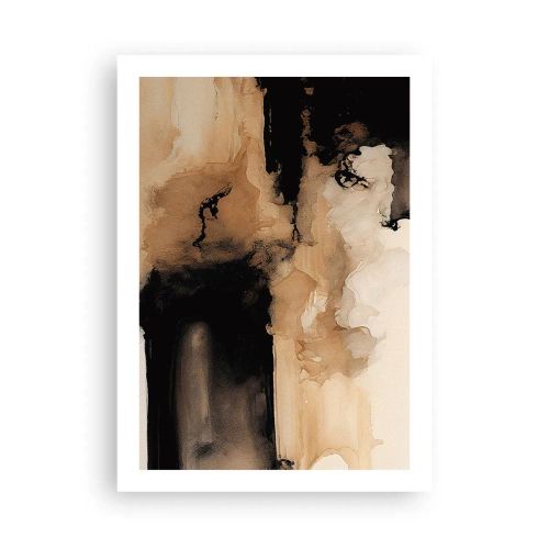 Poster - Eine abstrakte Komposition in warmen Brauntönen. - 50x70cm - Faszinierende Abstraktion - Moderne Wanddekoration für Wohnzimmer und Schlafzimmer ARTTOR