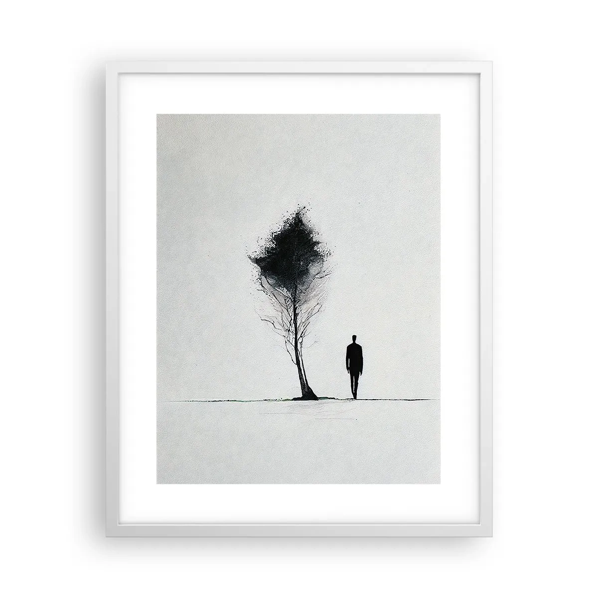 Poster in einem weißen Rahmen - Wir wandern alle - 40x50 cm